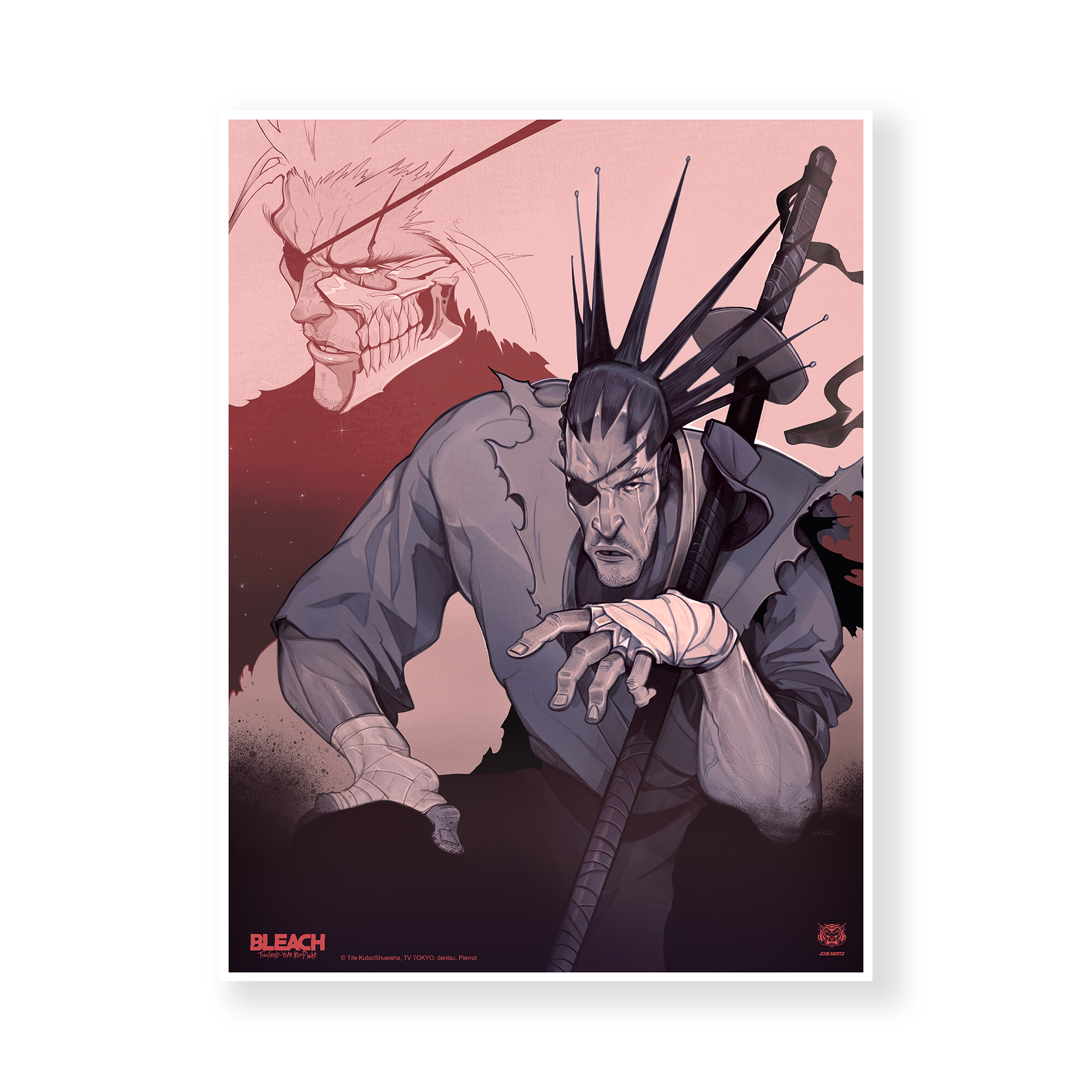 Kenpachi Fire Fine Art Print